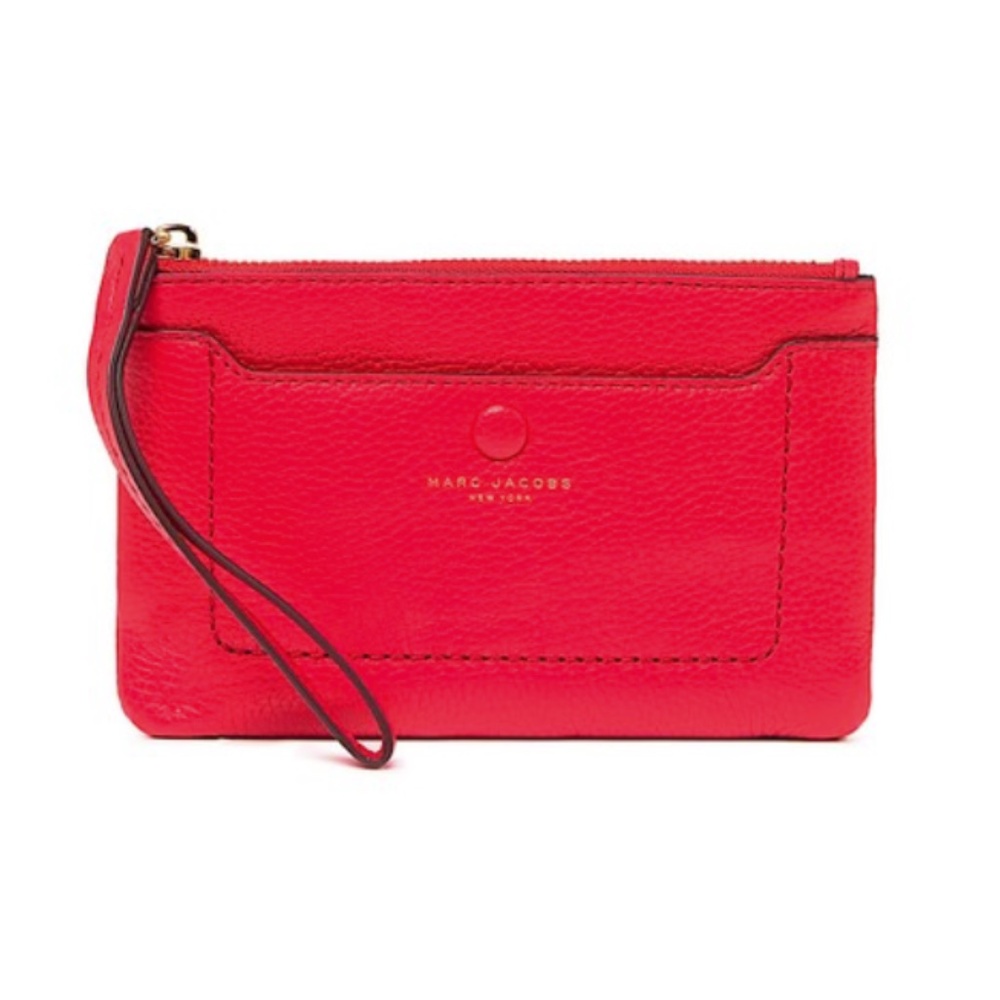 Marc Jacobs Red with Tag Empire City Leather Wristlet Wallet